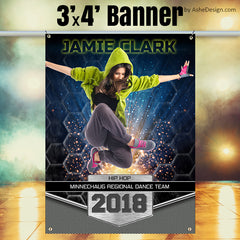 3x4 Amped Sports Banner - Great Balls Of Fire Dance