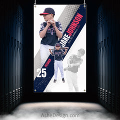 3'x5' Multi Sport Banner - Halftone Sports Template For Photoshop