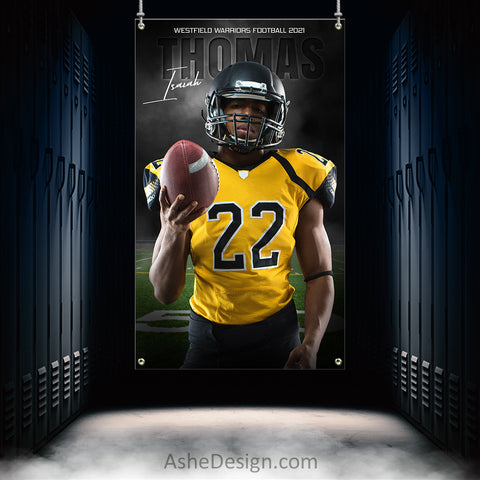 3x5 Amped Sports Banner - In The Shadows Football