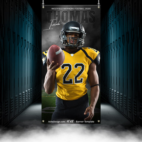 4x8 Amped Sports Banner - In The Shadows Football