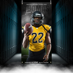 4x8 Amped Sports Banner - In The Shadows Football