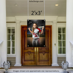 2'x3' Sports Banner - In The Shadows Softball Template For Photoshop