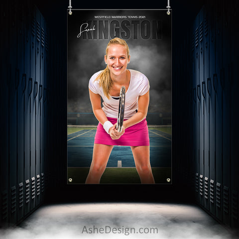 3x5 Amped Sports Banner - In The Shadows Tennis