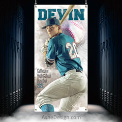 3x6 Amped Sports Banner - In The Zone Baseball Template For Photoshop