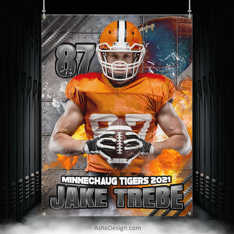 3x4 Amped Sports Banner - Molton Football