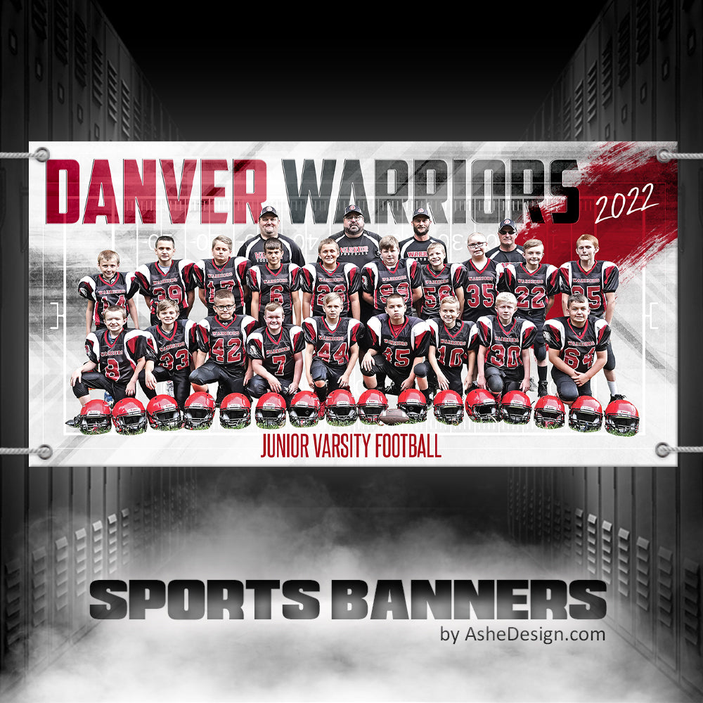 4x8 Team Sports Banner - Painted Football