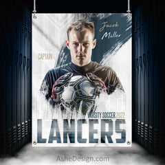 3x4 Amped Sports Banner - Painted Soccer