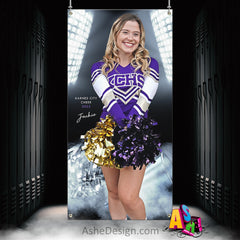 3x6 Amped Sports Banner - Smokey Lights Cheer