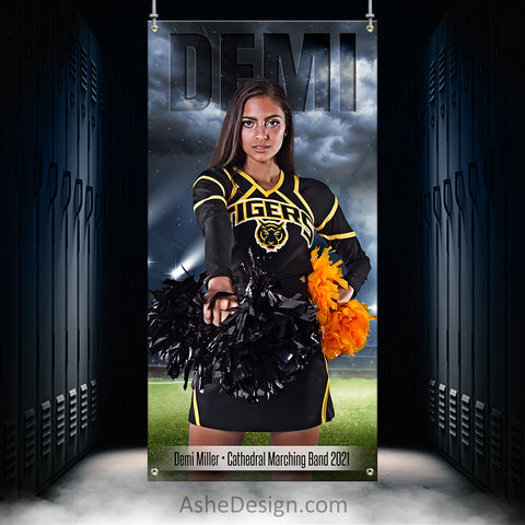 3x6 Amped Sports Banner - Stormy Lights Cheer