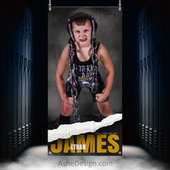 3'x6' Multi Sport Banner - Torn Paper Sports Template For Photoshop