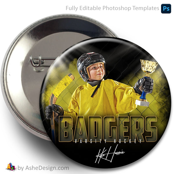 Sports Button - Multisport Photoshop Template Fenced In