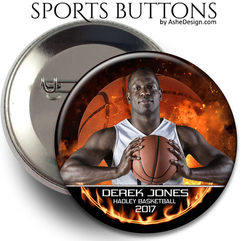 Sports Button - Backdraft Basketball