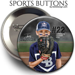 Sports Button - In The Shadows Baseball