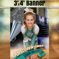 3'x4' Amped Sports Banner - Half Court Cheer