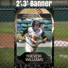 2'x3' Sports Banner - Honeycomb Baseball Template For Photoshop