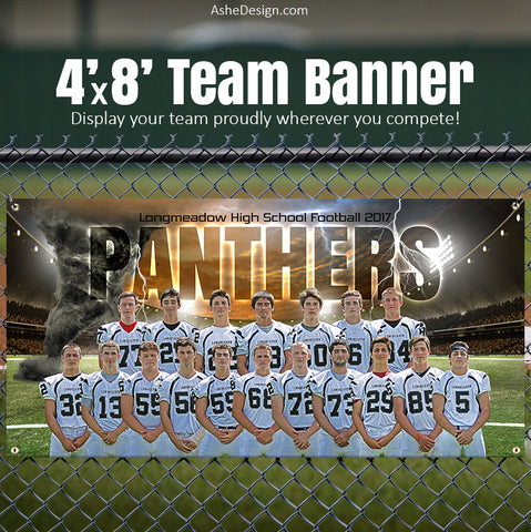 Amped Sports Team Banner 4'x8' - Tornado Alley Football