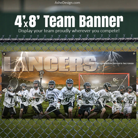 Ashe Design 4'x8' Team Banner - Breaking Ground Lacrosse