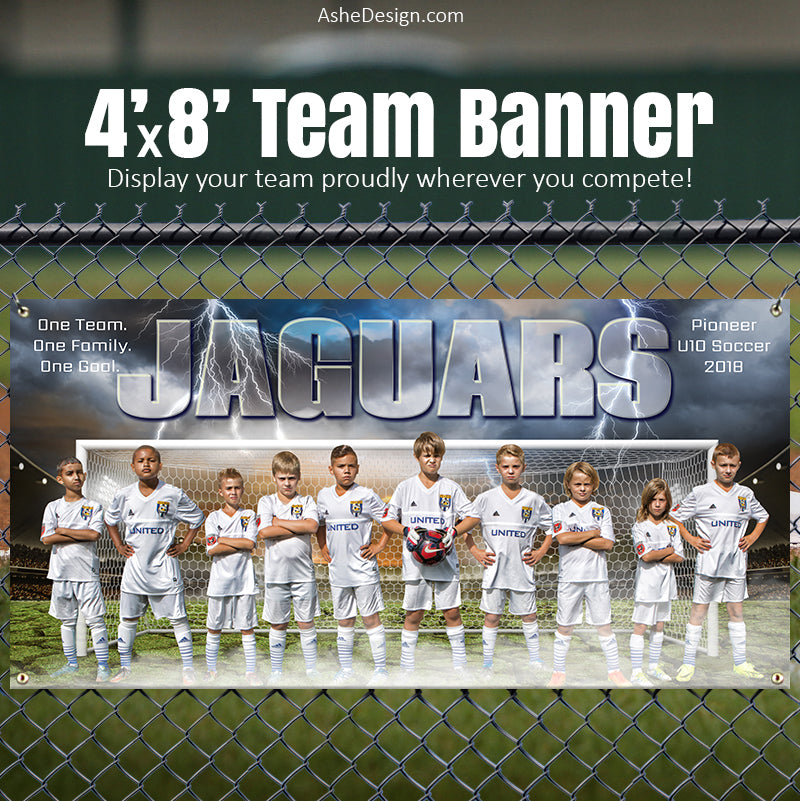 Amped Sports Team Banner 4'x8' - Breaking Ground Soccer