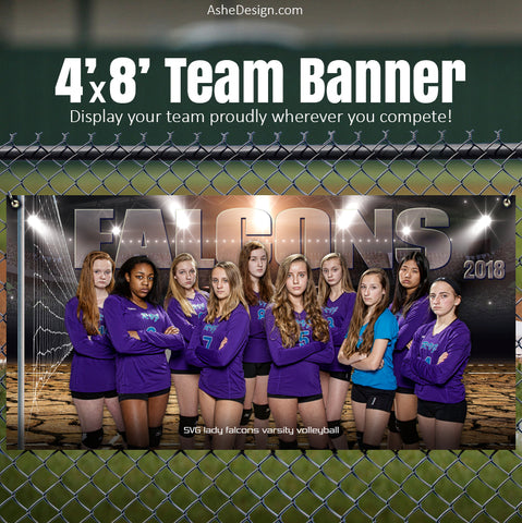 Ashe Design 4'x8' Team Banner - Breaking Ground Volleyball