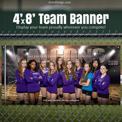Amped Sports Team Banner 4'x8' - Breaking Ground Volleyball