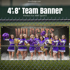 8'x4' Multi Sport Banner - Fenced In Sports Template For Photoshop