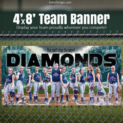 Amped Sports Team Banner 4'x8' - Tidal Wave Baseball Softball