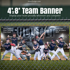 Amped Sports Team Banner 4'x8' - Tornado Alley Baseball Softball