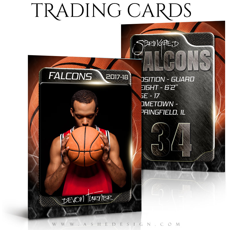 Ashe Design Sports Trading Cards - Honeycomb Basketball