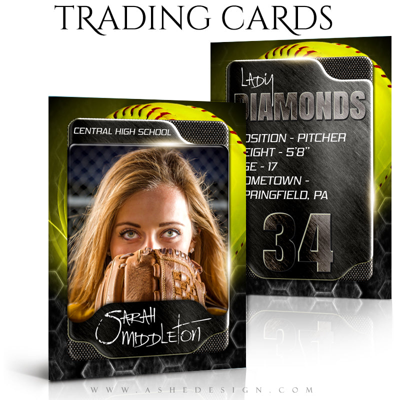 Ashe Design Sports Trading Cards - Honeycomb Softball