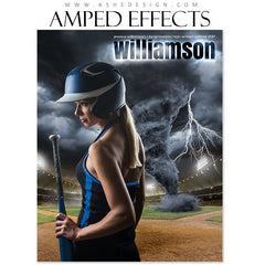Amped Effects - Tornado Alley - Baseball/Softball Poster Template For Photoshop