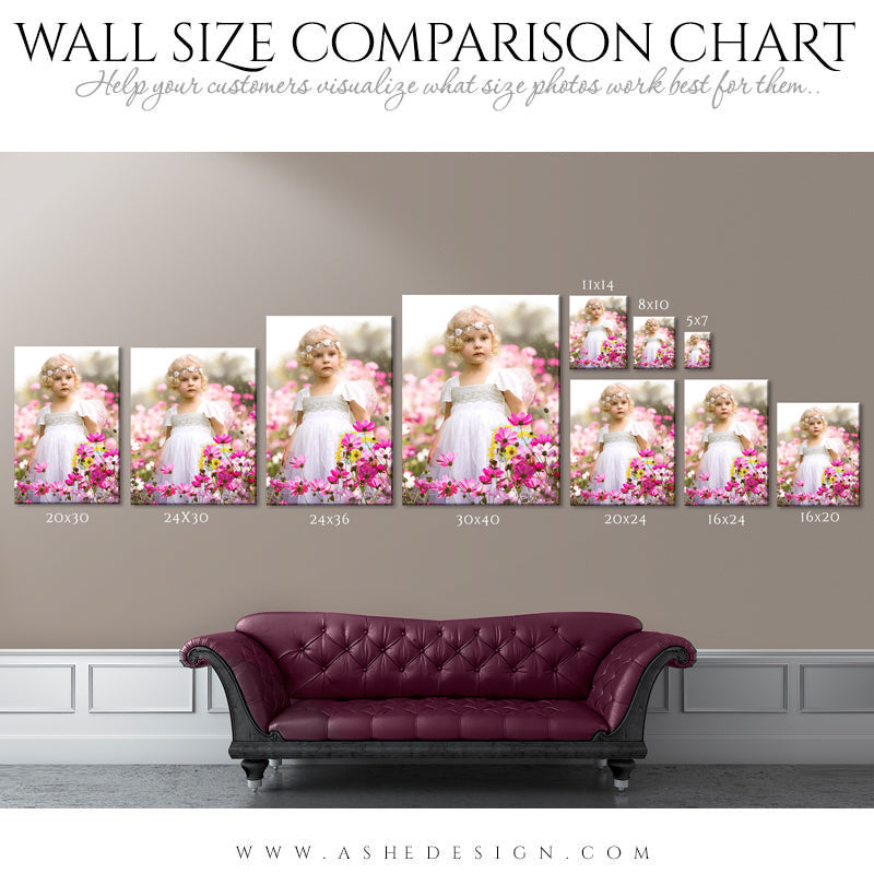 Ashe Design | Wall Display Guides | Size Comparison Chart