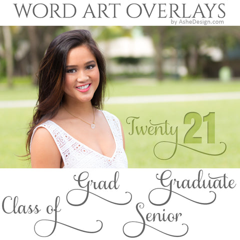 Word Art Overlays - Graduation