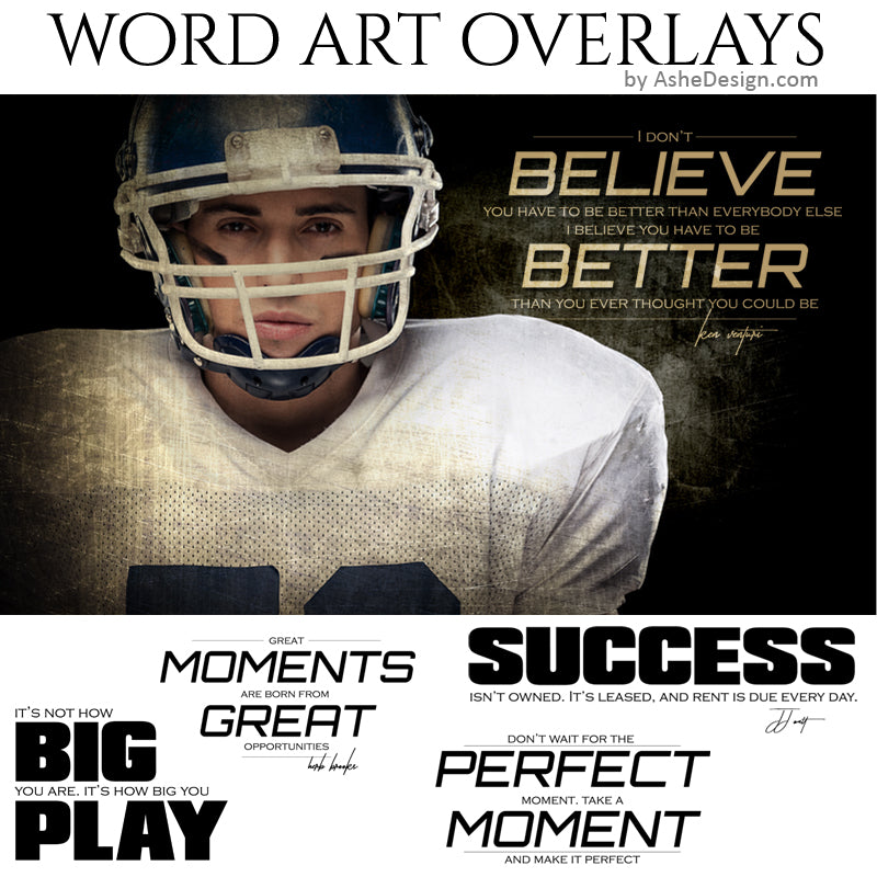 Ashe Design Word Art Overlays - Great Moments