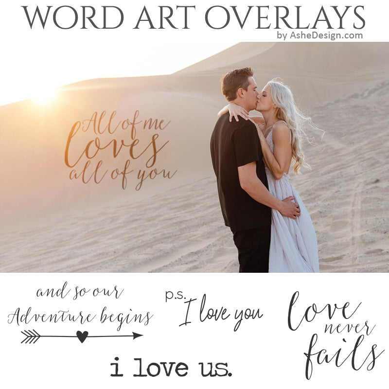 Ashe Design Word Art Overlays - I Love Us