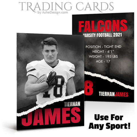 Sports Trading Cards - Torn Paper