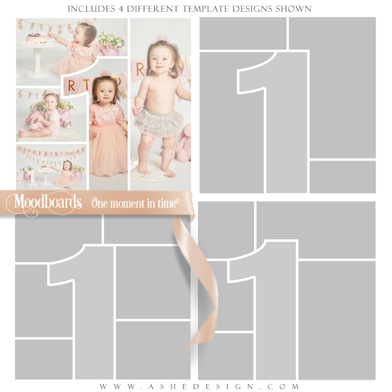 Ashe Design 12x12 Moodboards Instagram Blog First Birthday Baby's First Month