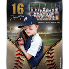 Sports Memory Mates 8x10 - Unzipped Baseball