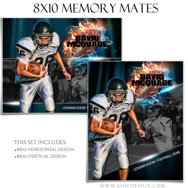 Sports Memory Mates 8x10 - Fire Storm Football