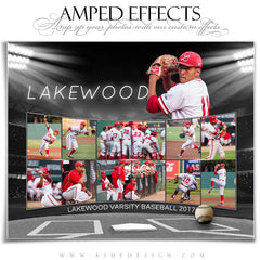 Amped Effects - Across The Board - Baseball Poster Template For Photoshop
