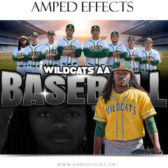 Amped Effects - Halftime Baseball Poster Template For Photoshop