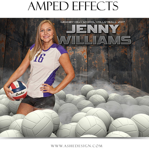 Ashe Design 16x20 Amped Effects Poster - Pile Up - Volleyball