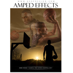 Amped Effects - Silhouette Sports - Basketball Sports Poster Template For Photoshop