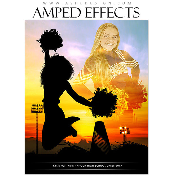 Amped Effects - Silhouette Sports - Cheerleading Poster Template For P ...