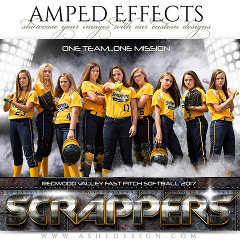Ashe Design 16x20 Amped Effects Sports Photography Photoshop Templates Team Poster