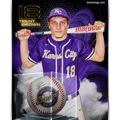 Amped Effects - Display Case Baseball - Screen Play Poster Template For Photoshop