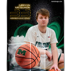 Amped Effects - Display Case Basketball - Screen Play Sports Poster Template For Photoshop