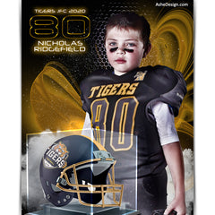 Amped Effects - Display Case Football - Screen Play Poster Template For Photoshop