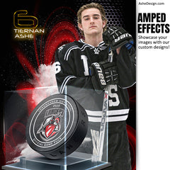 Amped Effects - Display Case Hockey - Screen Play - Sports Poster Template For Photoshop