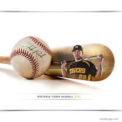 Amped Effects - Double Exposure - Baseball Poster Template For Photoshop