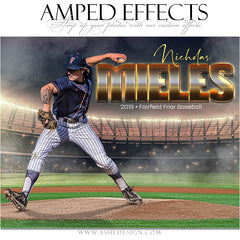 Amped Effects - Pitcher's Mound Baseball Poster Template For Photoshop